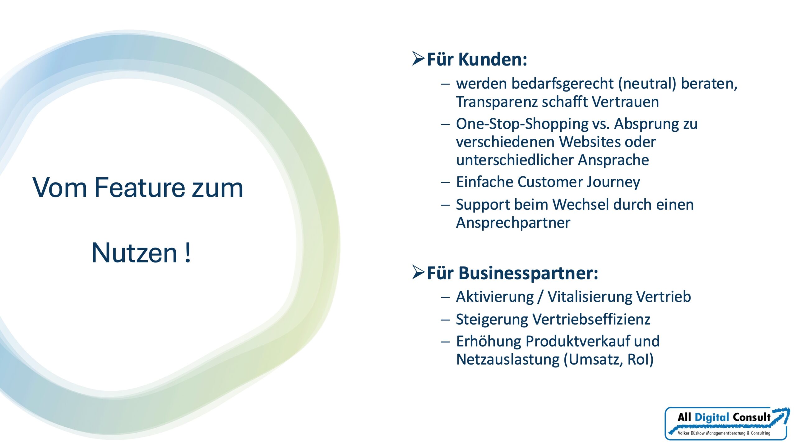 Nutzen statt Feature
